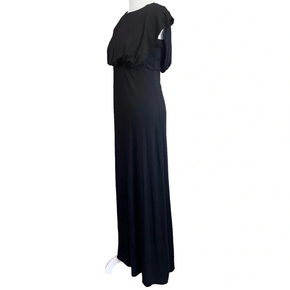 RACHEL PALLY black jersey goddess soft stretchy ruched maxi dress | Size Small - Picture 1 of 13
